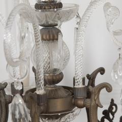 20th Century French Crystal and Bronze Chandelier - 3640556