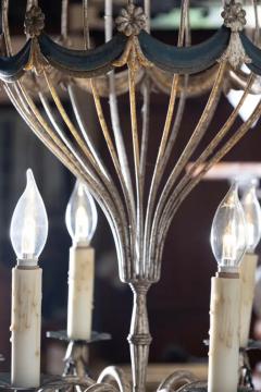 20th Century French Gilt Iron and Painted T le Balloon Chandelier - 3918550