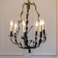20th Century French Iron Chandelier with Foliate Details - 4431982