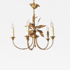 20th Century French Maison Charles Inspired Gilt Bronze Chandelier - 3947966