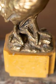 20th Century French Marble and Gilt Bronze Inkwell with Rooster Motif - 4045277