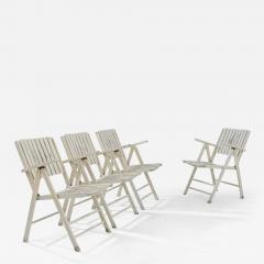 20th Century French Wooden Garden Chairs Set of Four - 3272238