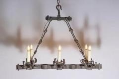 20th Century French Wrought Iron Chandelier - 3945663