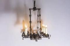 20th Century French Wrought Iron Chandelier - 3945665