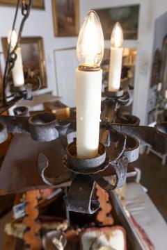 20th Century French Wrought Iron Chandelier - 3945672