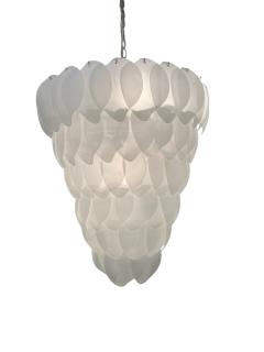 20th Century Frosted Glass Petal Chandelier 2 available  - 4210365