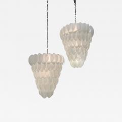 20th Century Frosted Glass Petal Chandelier 2 available  - 4344596