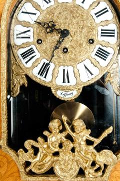 20th Century Fruitwood Veneer Case Tiffany Mantel Clock Pedestal - 1125385