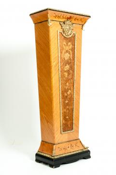 20th Century Fruitwood Veneer Case Tiffany Mantel Clock Pedestal - 1125390
