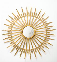 20th Century Gilded Sunburst Tole Mirror - 1538138