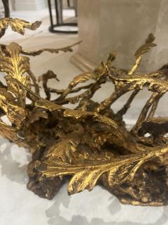 20th Century Gilt Bronze Organic Branch Base Coffee Table - 4106286