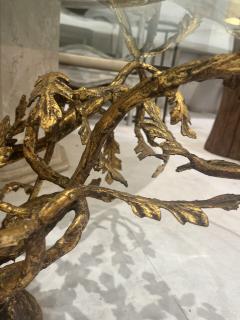 20th Century Gilt Bronze Organic Branch Base Coffee Table - 4106287