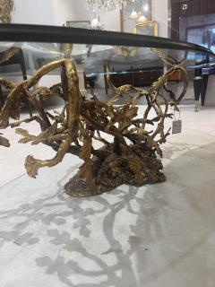 20th Century Gilt Bronze Organic Branch Base Coffee Table - 4106288