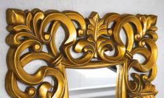 20th Century Gilt Florentine Wall Mirror Foam Lacquered Italy ca 1970 - 4651119