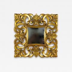 20th Century Gilt Florentine Wall Mirror Foam Lacquered Italy ca 1970 - 4651406