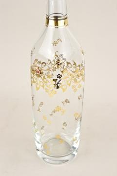20th Century Glass Decanter Bottle With Golden Floral Patterns AT ca 1920 - 4370186