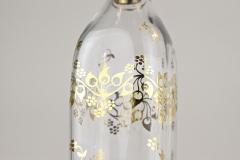 20th Century Glass Decanter Bottle With Golden Floral Patterns AT ca 1920 - 4370189