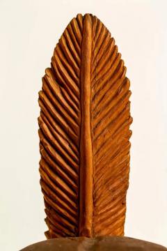 20th Century Hand Carved Wood Bust Native American Sculpture by Duane Hansen - 2508520