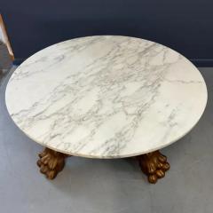 20th Century Hollywood Regency Coffee Table with Marble Top - 3833386