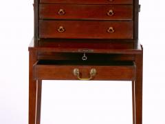20th Century Inlaid Top Mahogany Wood Silver Flatware Chest - 3056606