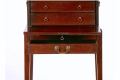 20th Century Inlaid Top Mahogany Wood Silver Flatware Chest - 3056627