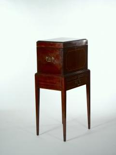 20th Century Inlaid Top Mahogany Wood Silver Flatware Chest - 3056630