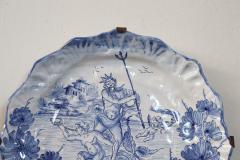 20th Century Italian Albisola Ceramic Set of Two Plates with Blue Decorations - 2478620