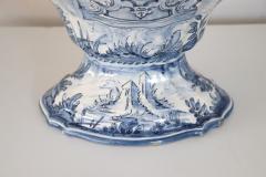 20th Century Italian Albisola Ceramic Vase with Blue Decorations by Alba Docilia - 2471308