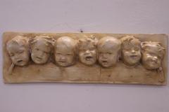 20th Century Italian Bas relief sculpture in painted plaster - 2924904