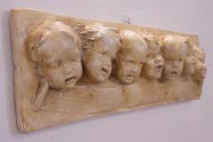 20th Century Italian Bas relief sculpture in painted plaster - 2924909