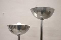 20th Century Italian Design Chrome and Marble Floor Lamp 1980s - 2910463