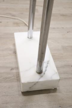 20th Century Italian Design Chrome and Marble Floor Lamp 1980s - 2910465