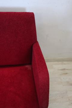 20th Century Italian Design Red Sofa 1950s - 3346295