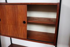 20th Century Italian Design Shoe Cabinet in Teak and Iron 1960s - 2600683