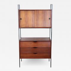 20th Century Italian Design Shoe Cabinet in Teak and Iron 1960s - 2602533