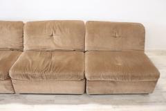 20th Century Italian Design Velvet Modular Sofa by Busnelli 1970s - 2852508