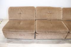20th Century Italian Design Velvet Modular Sofa by Busnelli 1970s - 2852510