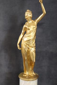 20th Century Italian Gilt Bronze Pair of Figures Sculptures - 3615261