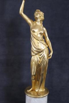 20th Century Italian Gilt Bronze Pair of Figures Sculptures - 3615263