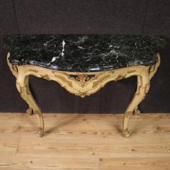 20th Century Italian Lacquered and Gilded Console - 4218599