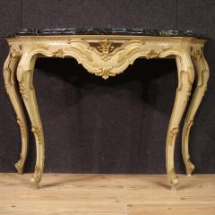 20th Century Italian Lacquered and Gilded Console - 4218601