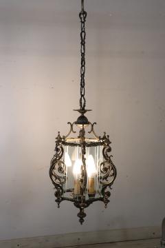 20th Century Italian Lantern in Glass and Bronze - 3545327