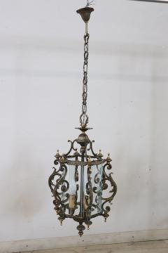 20th Century Italian Lantern in Glass and Bronze - 3545328