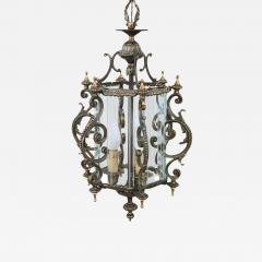 20th Century Italian Lantern in Glass and Bronze - 3546749