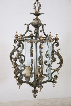 20th Century Italian Lantern in Glass and Bronze - 3555706