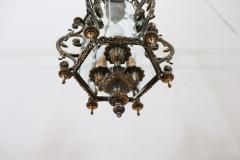 20th Century Italian Lantern in Glass and Bronze - 3555709