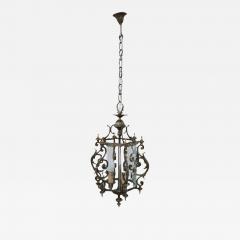 20th Century Italian Lantern in Glass and Bronze - 3560430