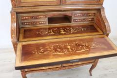 20th Century Italian Louis XV Style Inlaid Walnut Cabinet with Writing Desk - 2227582