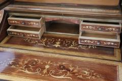 20th Century Italian Louis XV Style Inlaid Walnut Cabinet with Writing Desk - 2227587