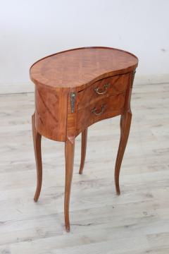 20th Century Italian Louis XV Style Inlay Wood Side Table or Nightstand - 2262046